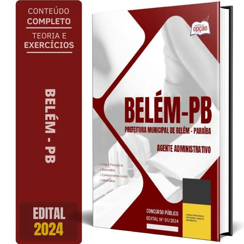 Apostila Prefeitura De Belém Pb 2024 - Agente Administrativo