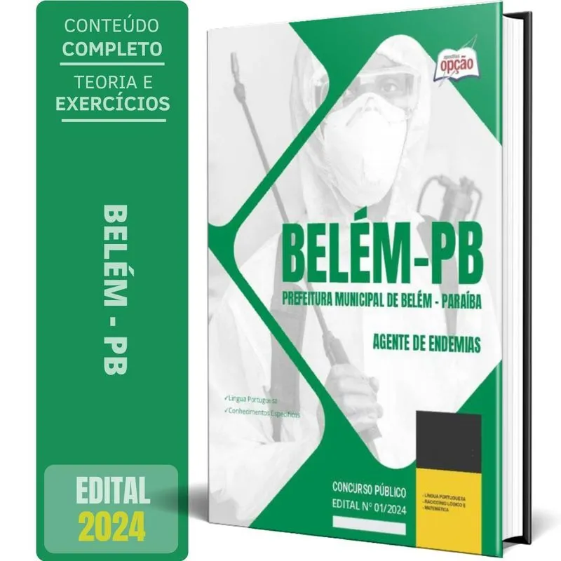 Apostila Prefeitura De Belém Pb 2024 - Agente De Endemias