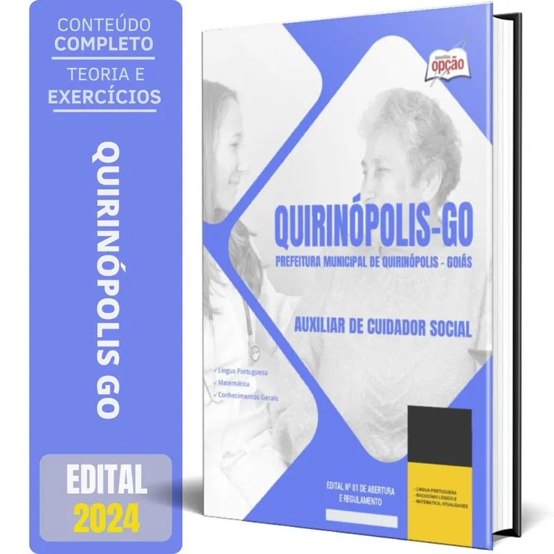 Apostila Prefeitura Quirinópolis Go 2024 Auxiliar Cuidador