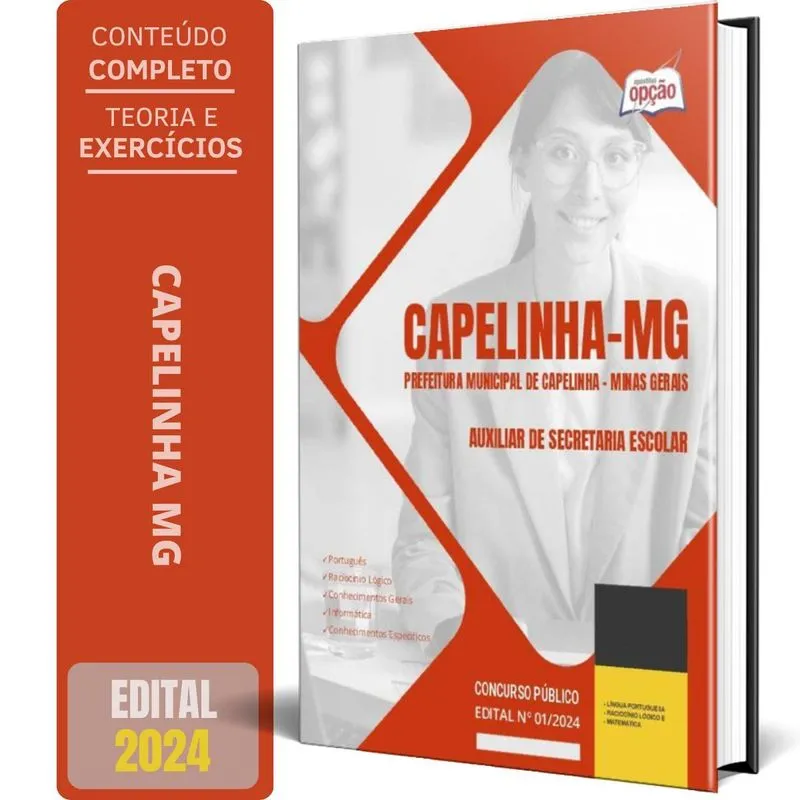 Apostila Prefeitura Capelinha Mg 2024 Auxiliar Secretaria