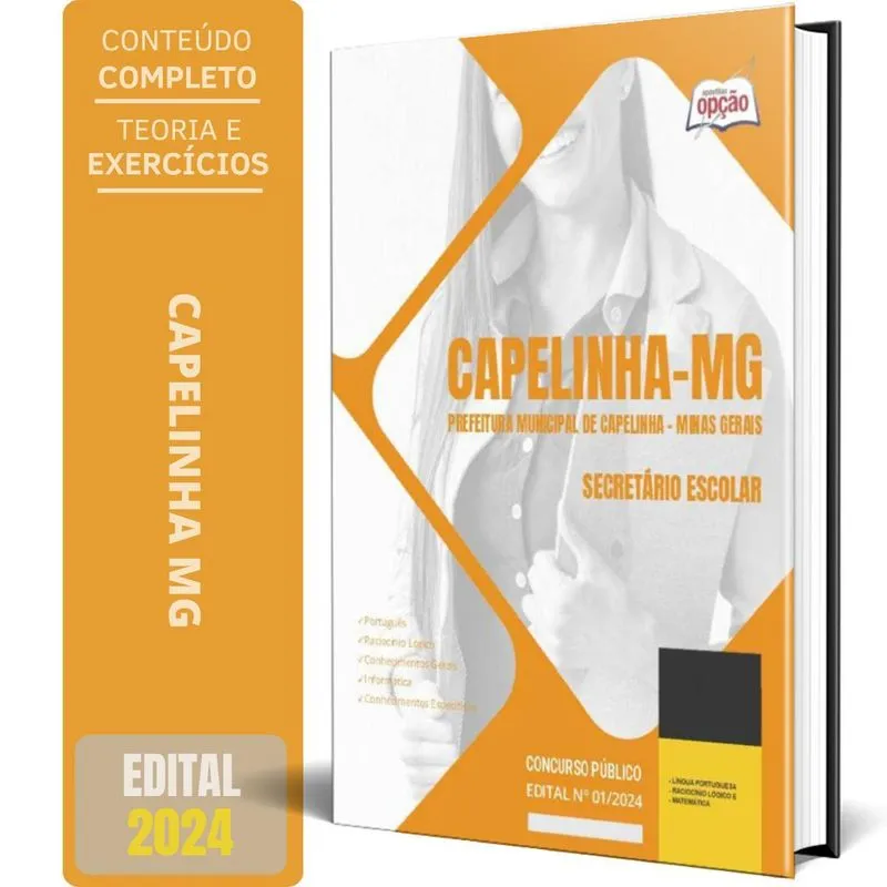 Apostila Prefeitura Capelinha Mg 2024 - Secretário Escolar