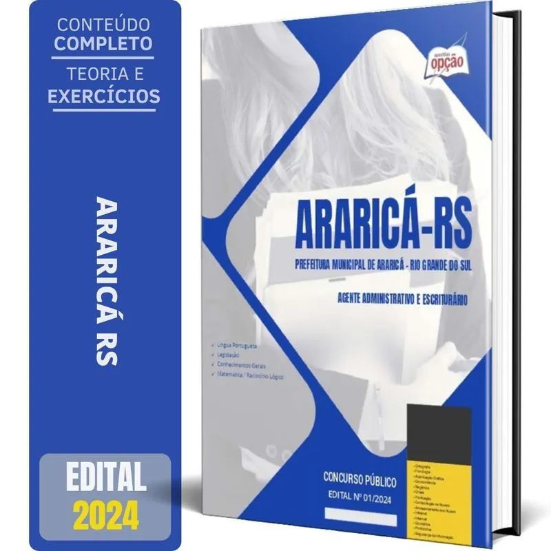 Apostila Prefeitura Araricá Rs 2024 Agente Administrativo E