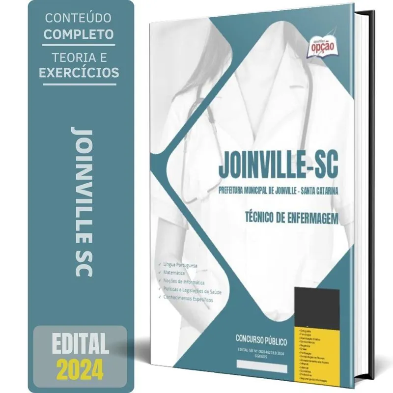 Apostila Prefeitura Joinville Sc 2024 - Técnico Enfermagem