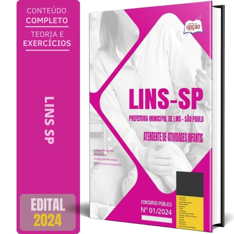 Apostila Prefeitura Lins Sp 2024 Atendente Atividades