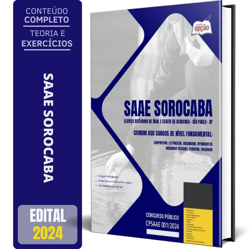 Apostila Saae Sorocaba Sp 2024 Comum Aos Cargos Nível