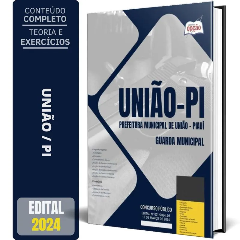 Apostila Prefeitura De União Pi 2024 - Guarda Municipal