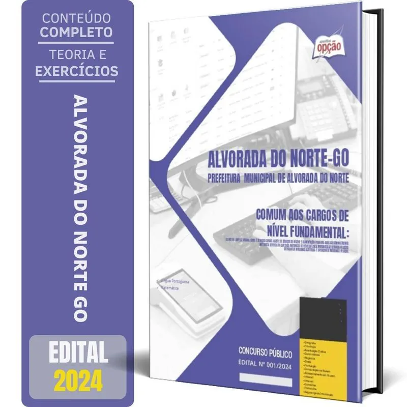 Apostila Prefeitura Alvorada Do Norte Go 2024 Comum Aos