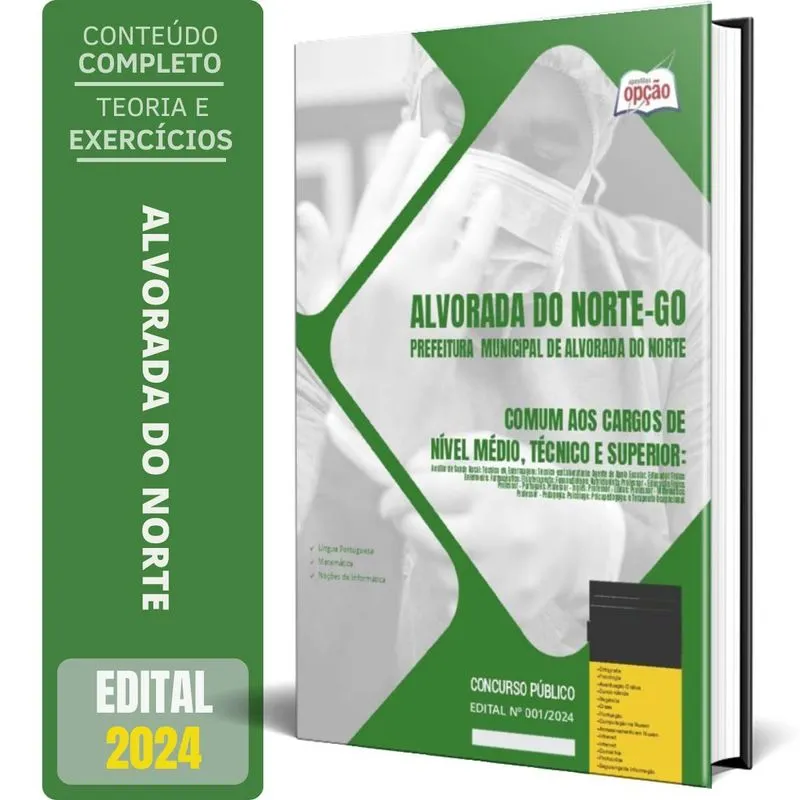 Apostila Prefeitura Alvorada Do Norte Go 2024 Comum Aos