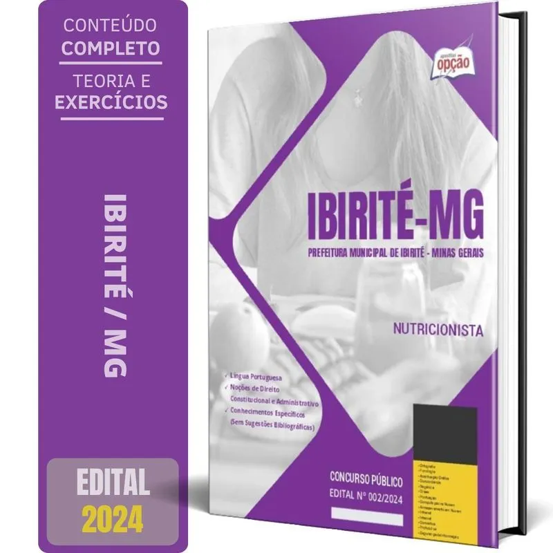 Apostila Prefeitura De Ibirité Mg 2024 - Nutricionista