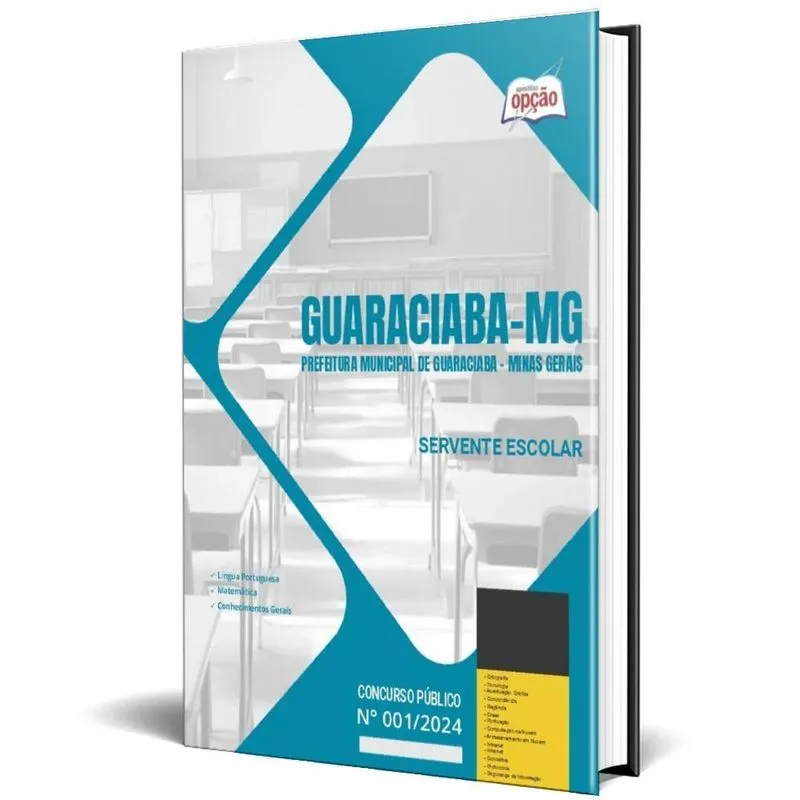 Apostila Prefeitura De Guaraciaba Mg 2024 - Servente Escolar
