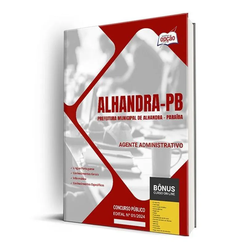 Apostila Prefeitura Alhandra Pb 2024 - Agente Administrativo