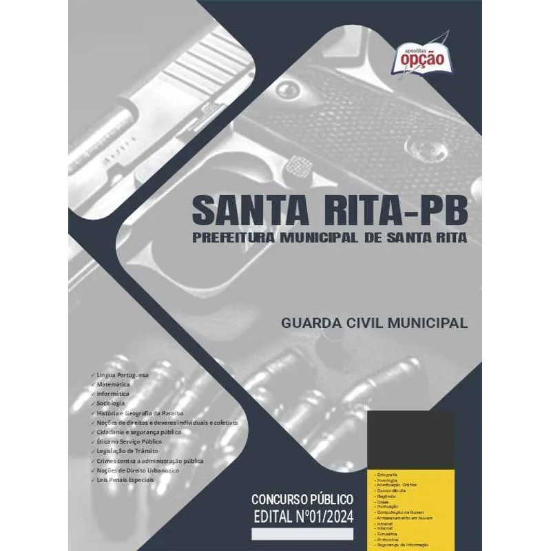 Apostila Prefeitura Santa Rita Pb 2024 Guarda Civil
