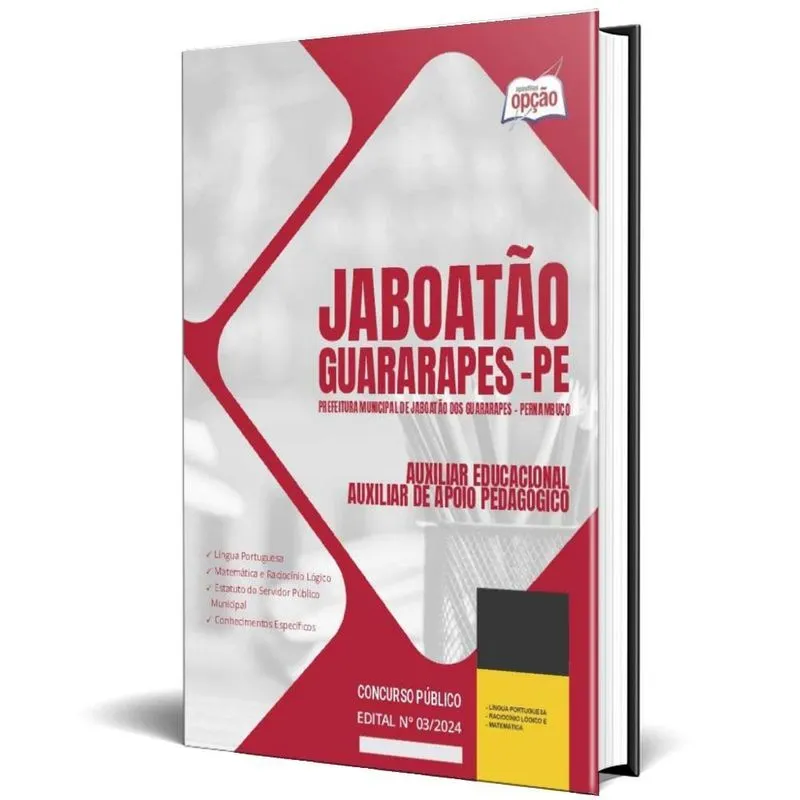 Apostila Prefeitura Jaboatão Dos Guararapes Pe 2024 Auxiliar
