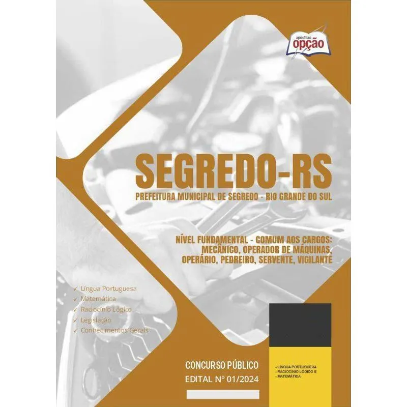 Apostila Prefeitura De Segredo Rs 2024 - Nível Fundamental