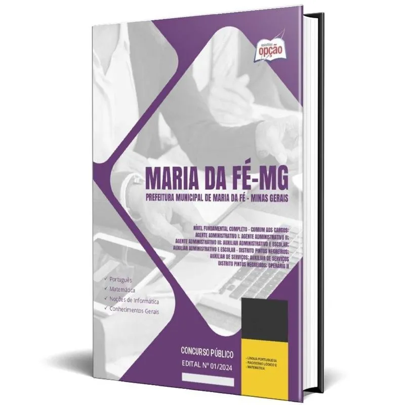 Apostila Prefeitura Maria Da Fé Mg 2024 Nível Fundamental