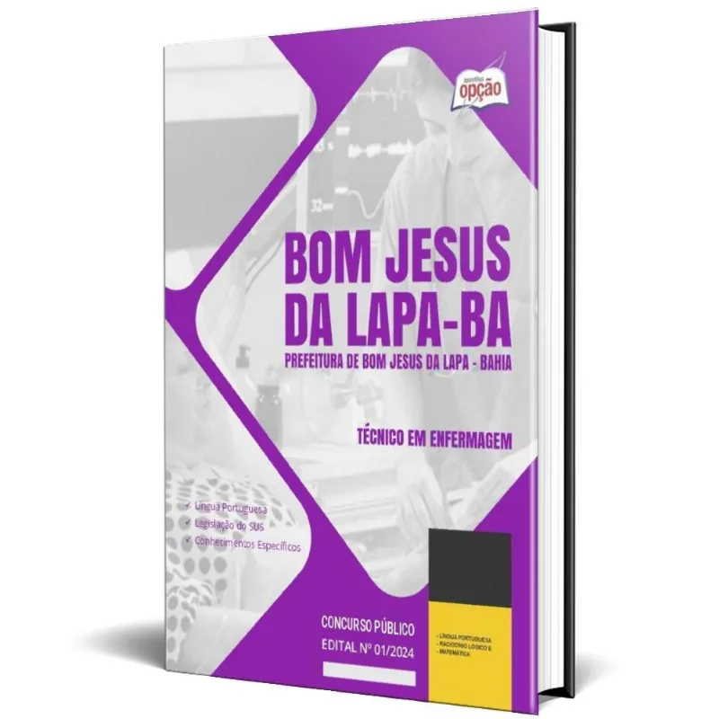 Apostila Bom Jesus Da Lapa Ba 2024 - Técnico Em Enfermagem