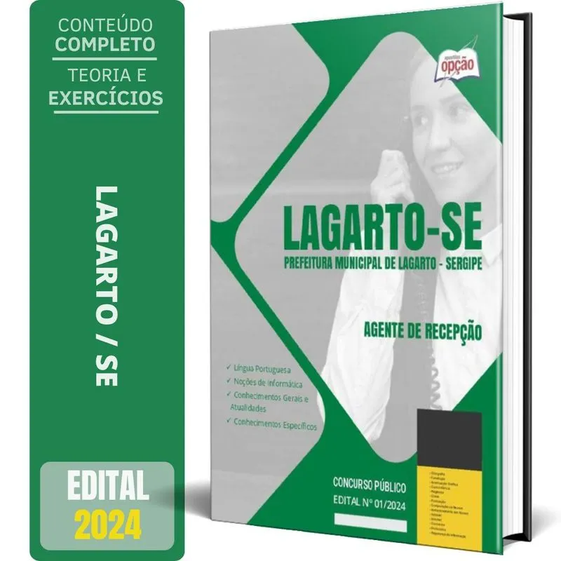 Apostila Prefeitura De Lagarto Se 2024 - Agente De Recepção