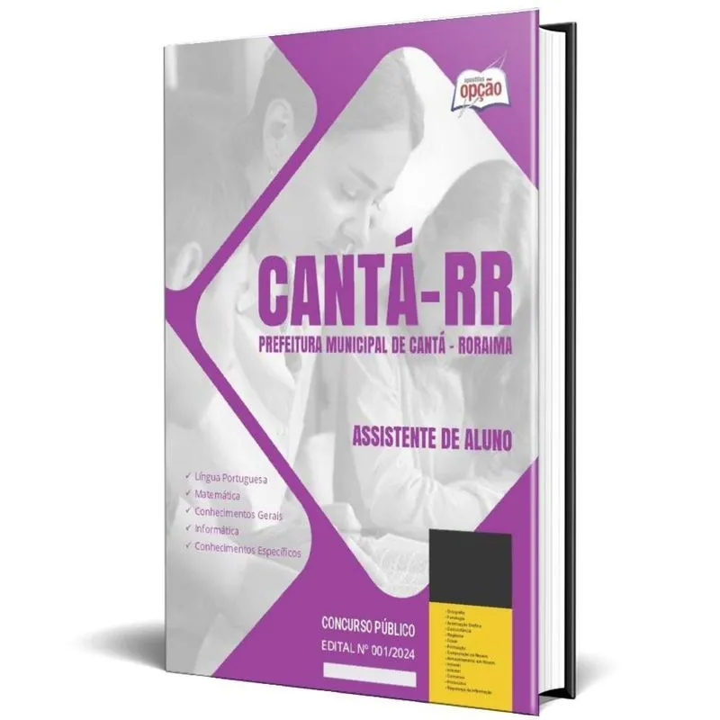 Apostila Prefeitura De Cantá Rr 2024 - Assistente De Aluno