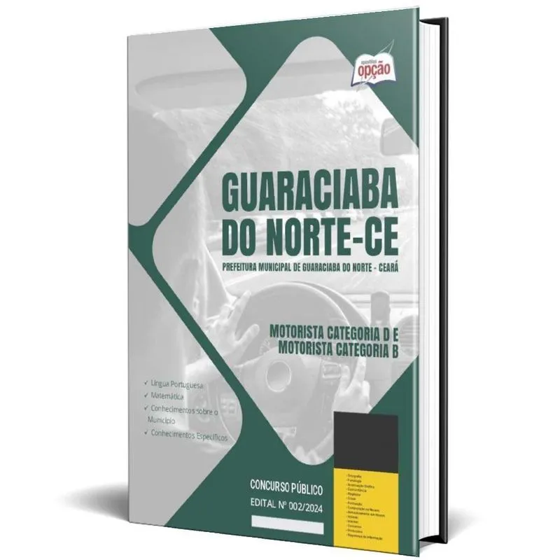 Apostila Prefeitura Guaraciaba Do Norte Ce 2024 Motorista