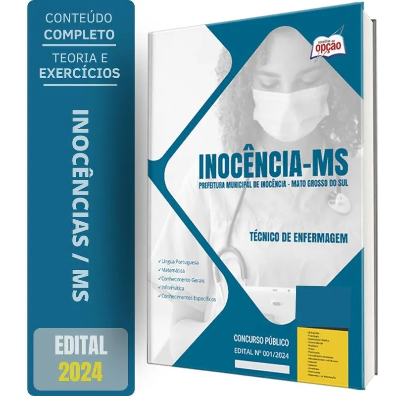 Apostila Prefeitura Inocência Ms 2024 - Técnico Enfermagem