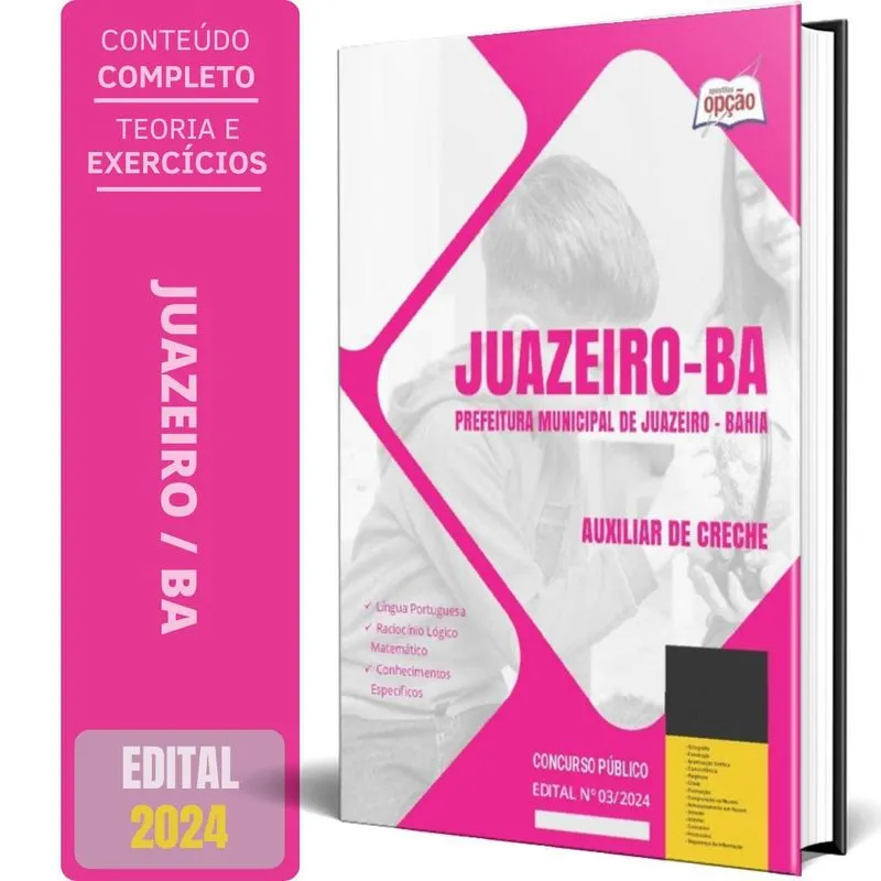 Apostila Prefeitura De Juazeiro Ba 2024 - Auxiliar De Creche