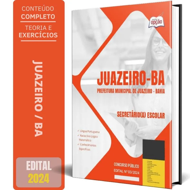 Apostila Prefeitura Juazeiro Ba 2024 - Secretárioa Escolar