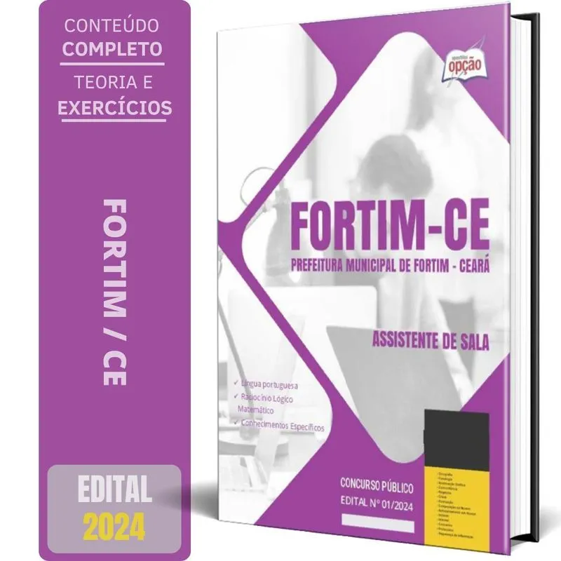 Apostila Prefeitura De Fortim Ce 2024 - Assistente De Sala