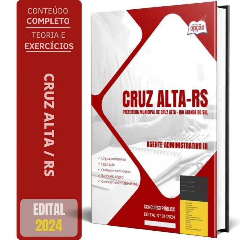Apostila Prefeitura Cruz Alta Rs 2024 Agente Administrativo