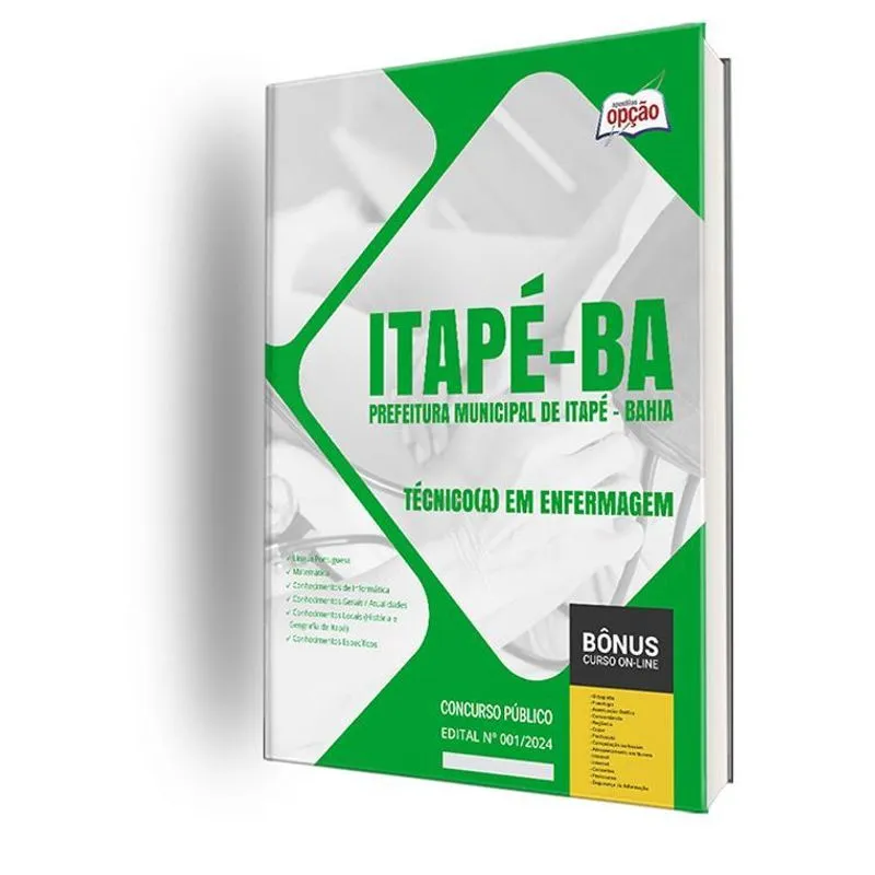 Apostila Prefeitura Itapé Ba 2024 - Técnicoa Em Enfermagem
