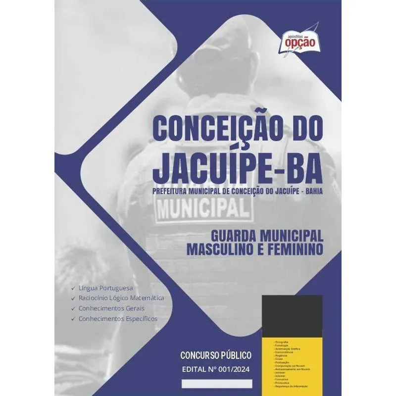 Apostila Prefeitura Conceição Do Jacuípe Ba 2024 Guarda