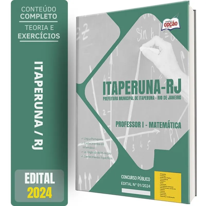 Apostila Prefeitura Itaperuna Rj 2024 Professor I Matemática
