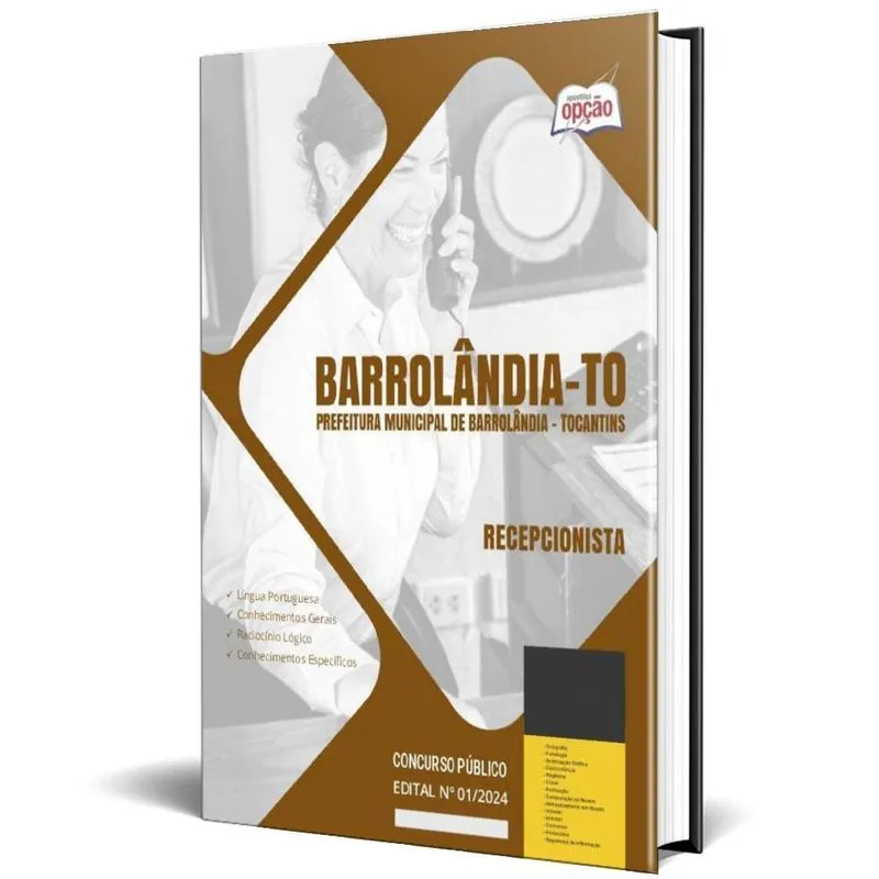 Apostila Prefeitura De Barrolândia To 2024 - Recepcionista