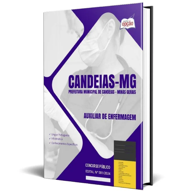 Apostila Prefeitura Candeias Mg 2024 - Auxiliar Enfermagem
