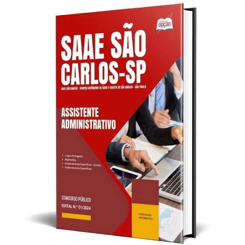 Apostila Saae São Carlos Sp 2024 - Assistente Administrativo