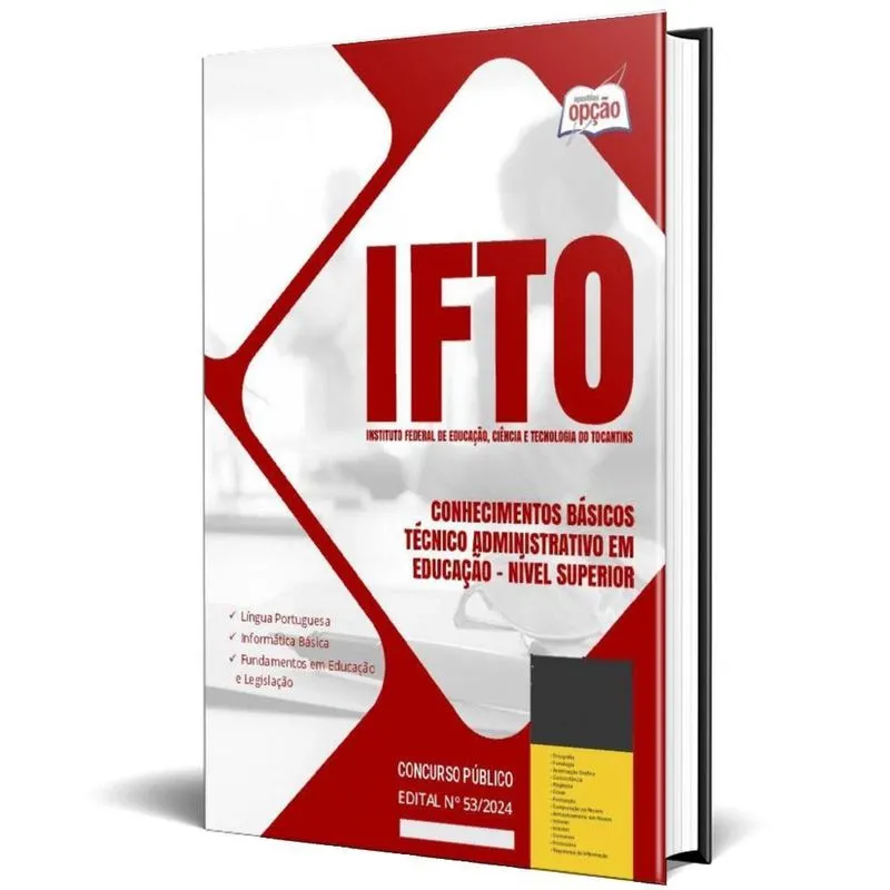 Apostila Ifto 2024 Técnico Administrativo Em Educação Nível