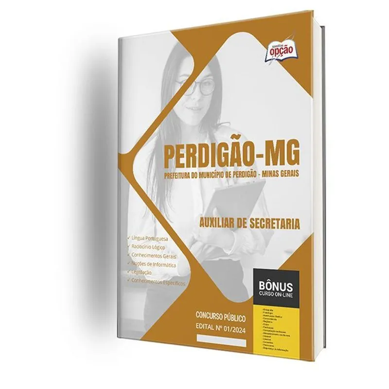 Apostila Prefeitura Perdigão Mg 2024 - Auxiliar Secretaria