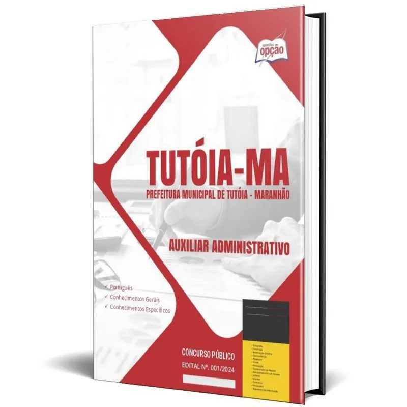 Apostila Prefeitura Tutóia Ma 2024 - Auxiliar Administrativo