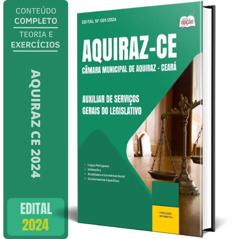 Apostila Câmara Aquiraz Ce 2024 Auxiliar Serviços Gerais Do