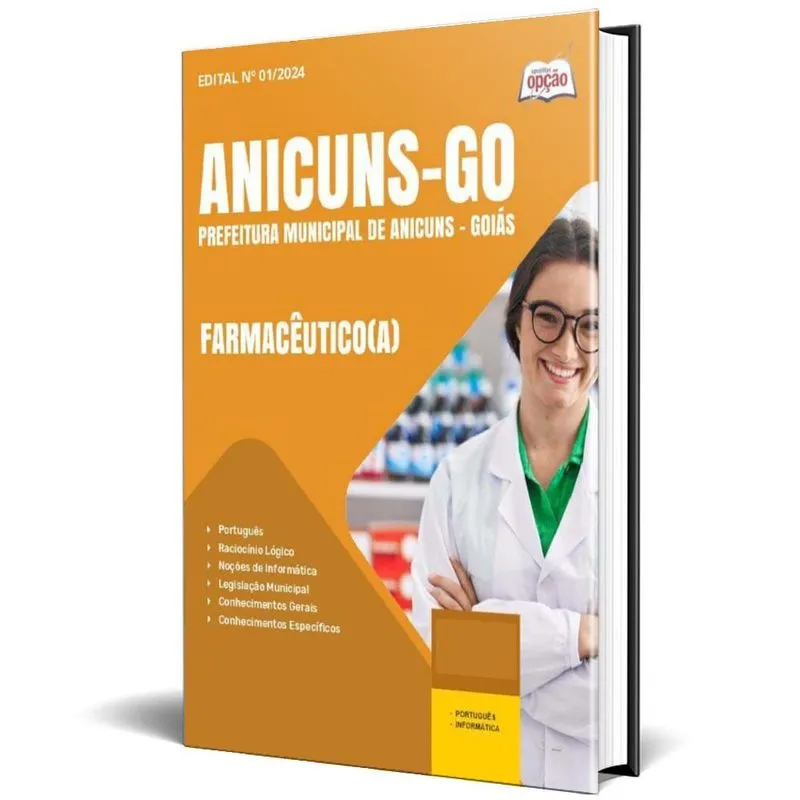 Apostila Prefeitura De Anicuns Go 2024 - Farmacêutico(a)