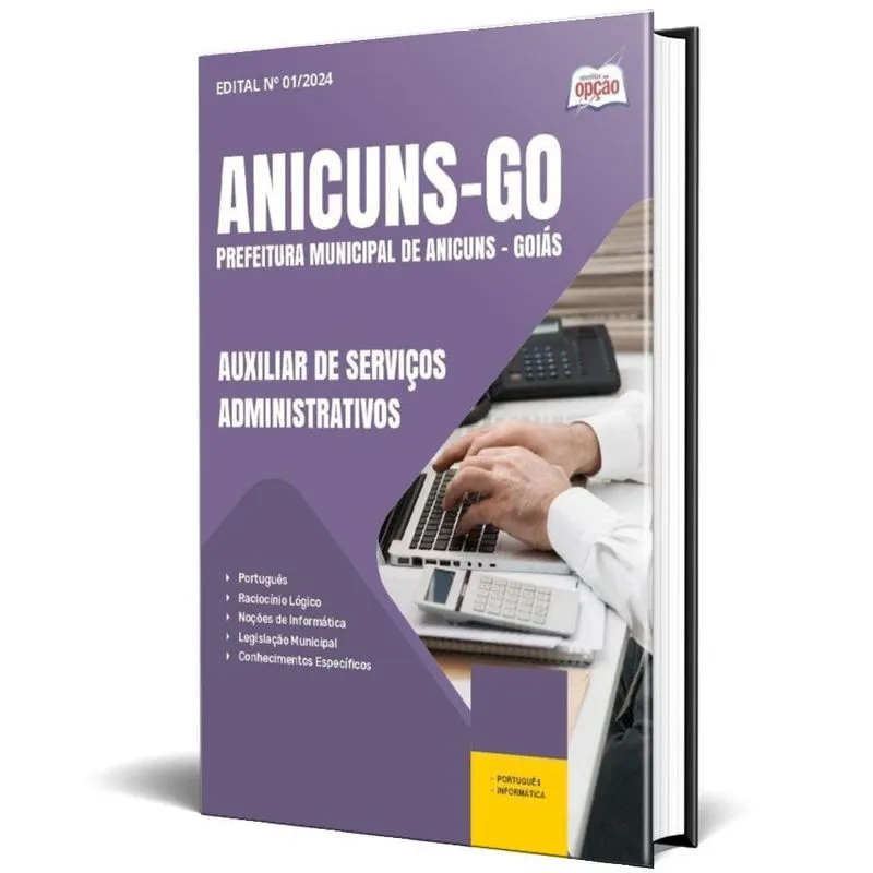 Apostila Prefeitura Anicuns Go 2024 Auxiliar Serviços