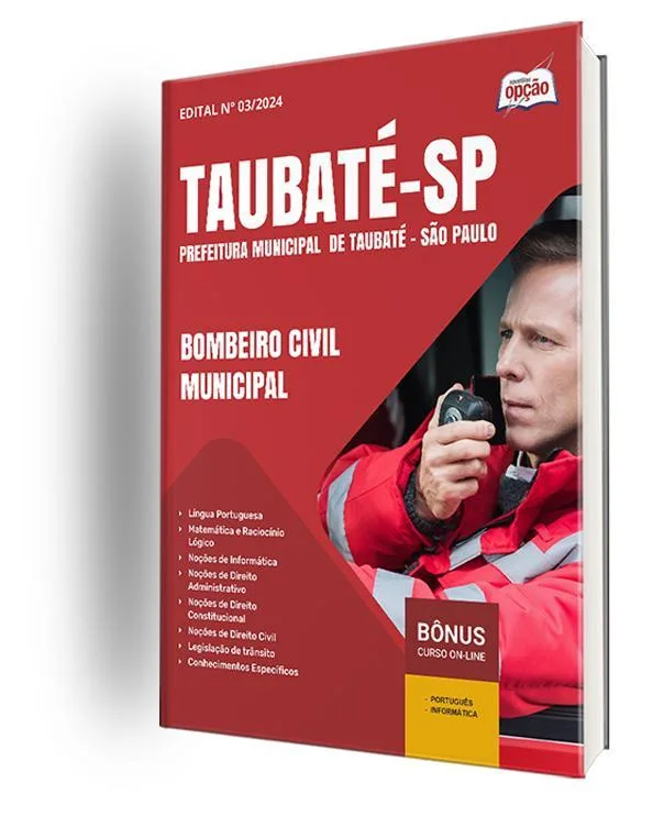 Apostila Prefeitura Taubaté Sp 2025 Bombeiro Civil Municipal