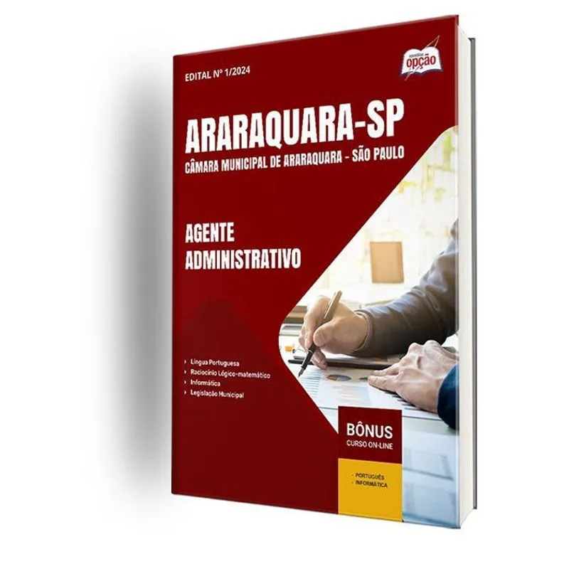 Apostila Câmara Araraquara Sp 2025 - Agente Administrativo