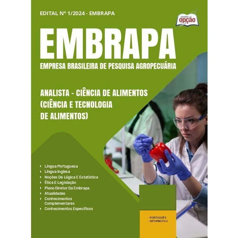 Apostila Embrapa 2025 Analista Ciência Alimentos Ciência E