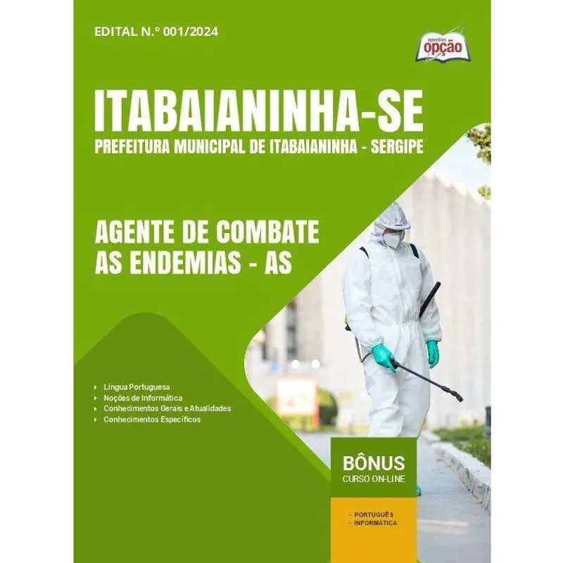 Apostila Prefeitura Itabaianinha Se 2025 Agente Combate As