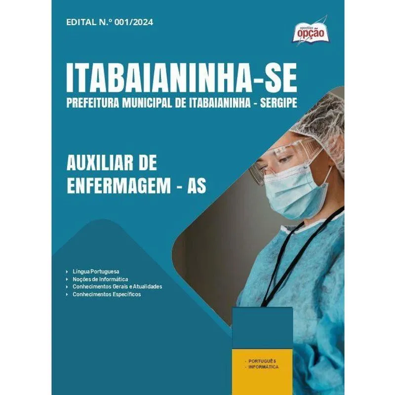 Apostila Prefeitura Itabaianinha Se 2025 Auxiliar Enfermagem