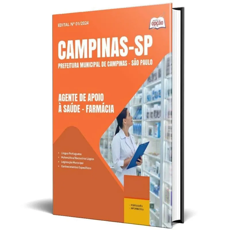 Apostila Prefeitura Campinas Sp 2025 Agente Apoio à Saúde