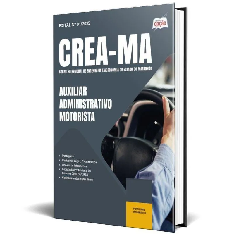 Apostila Crea Ma 2025 - Auxiliar Administrativo - Motorista