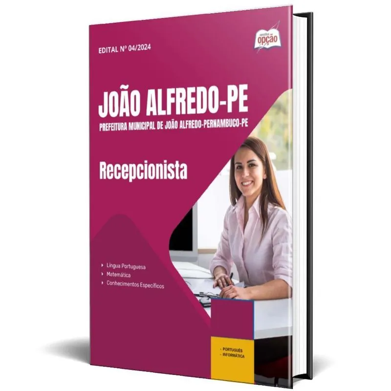 Apostila Prefeitura De João Alfredo Pe 2025 - Recepcionista