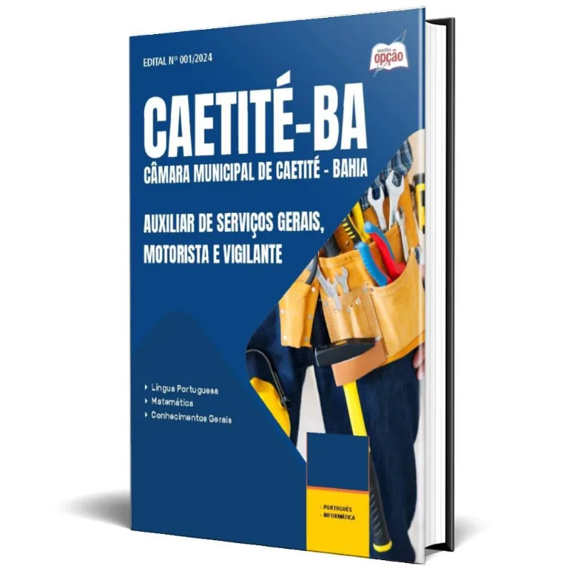 Apostila Câmara Caetité Ba 2025 Auxiliar Serviços Gerais,