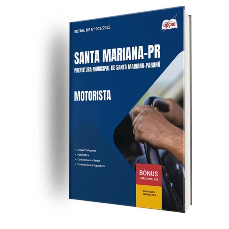 Apostila Prefeitura De Santa Mariana Pr 2025 - Motorista